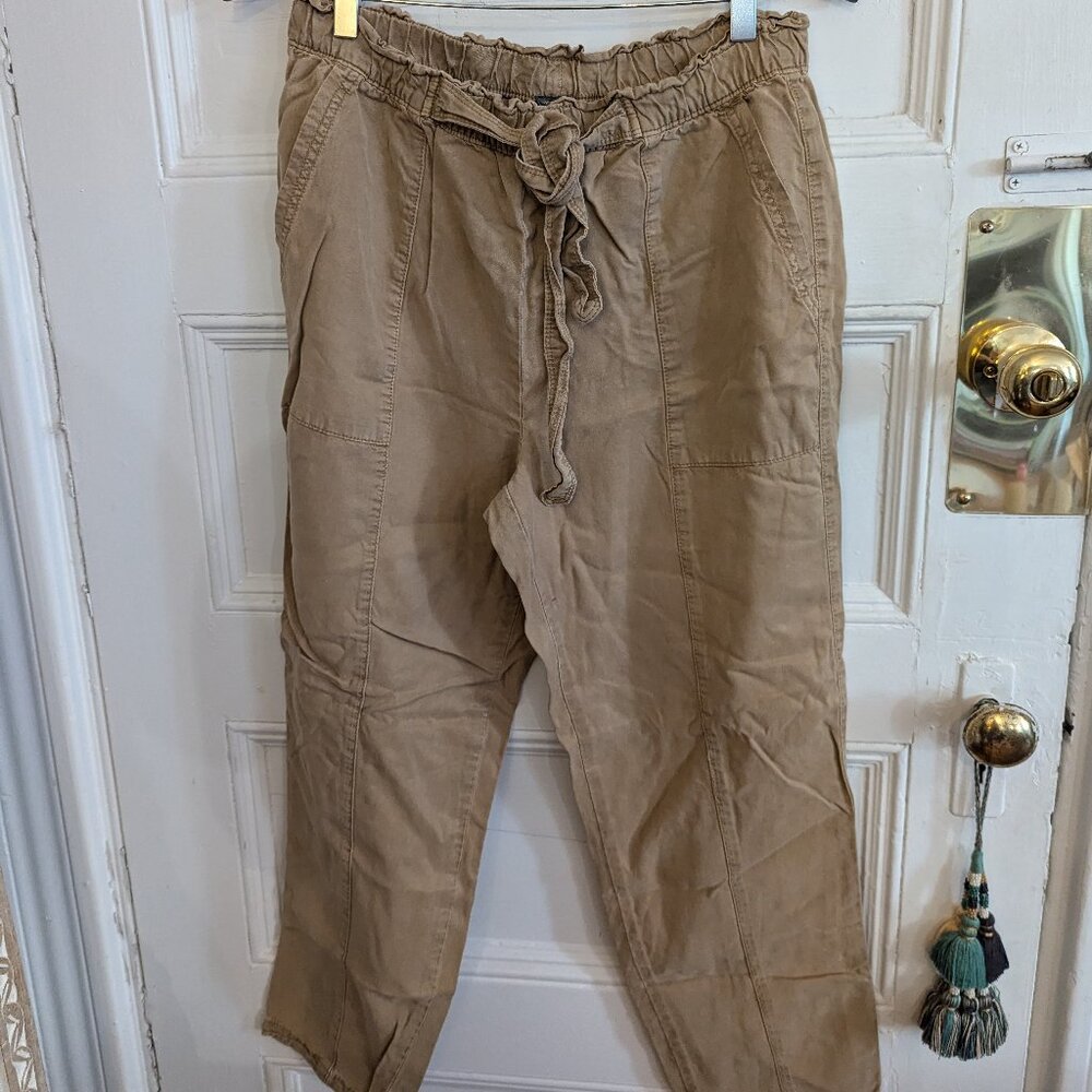 Aerie relaxed drapey pants, tan, M, NWOT